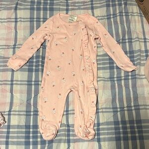 First Impressions Pink Floral Footie